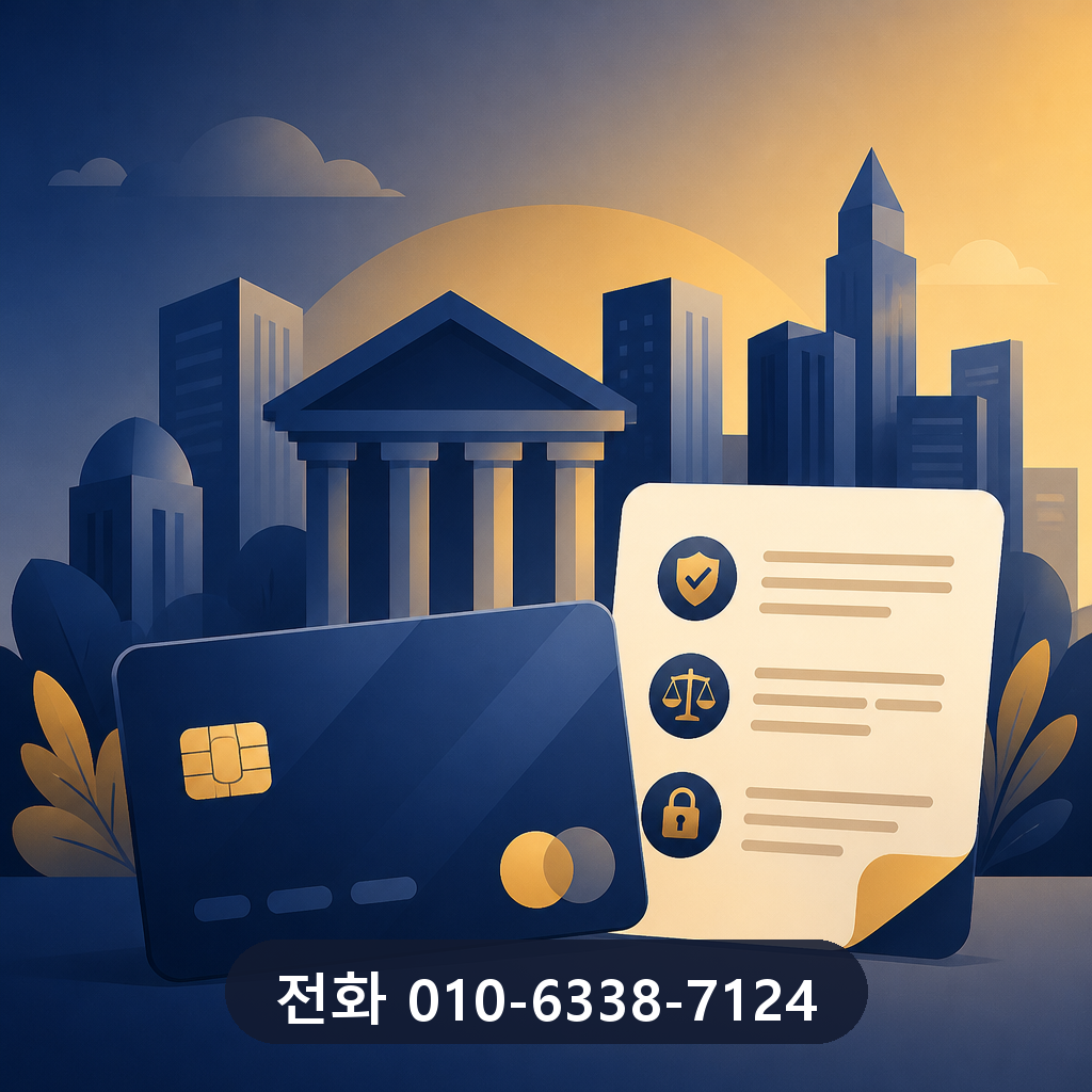신용카드 한도 대출 카드사 약관 확인 이미지